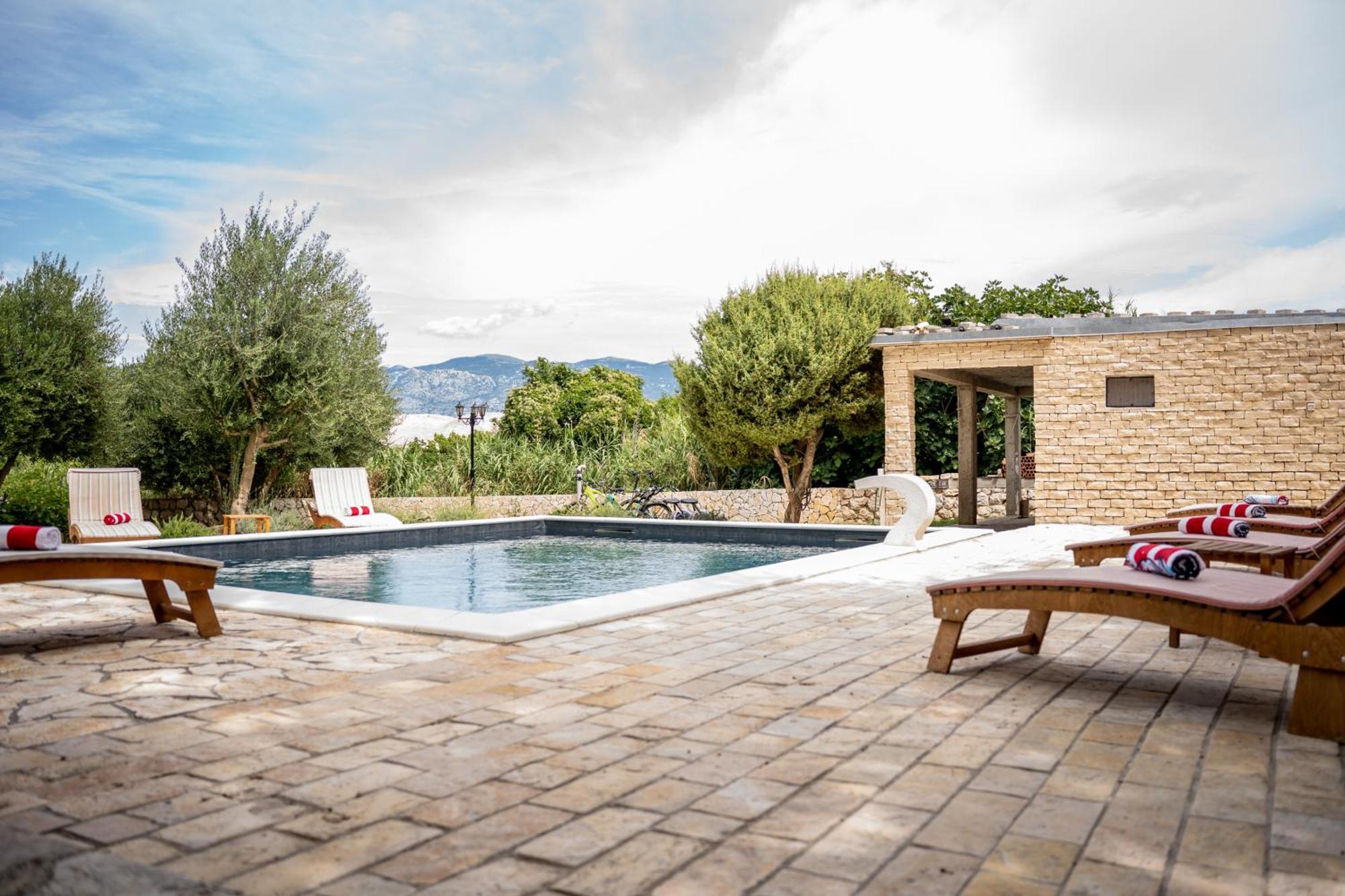 Villa Pag Dubrava Relax With Pool Bosana Exterior photo